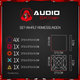 AUDIO SKiller 8 Schallabsorber Set #03 Level UP aus Basotect G+® mit Akustikfilz/Akustikverbesserung für Gamer, Streamer, Youtuber
