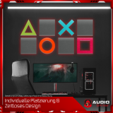 AUDIO SKiller 8 Schallabsorber Set #04 Level UP aus Basotect G+® mit Akustikfilz/Akustikverbesserung für Gamer, Streamer, Youtuber