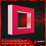 AUDIO SKiller 1 Sound Absorber Element Level UP Square made of Basotect G+® with acoustic felt in fuchsia/acoustic improvement for gamers, streamers, Youtuber