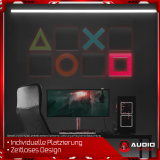 AUDIO SKiller 1 Sound Absorber Element Level UP Square made of Basotect G+® with acoustic felt in fuchsia/acoustic improvement for gamers, streamers, Youtuber