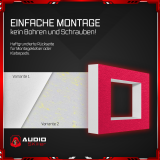 AUDIO SKiller 1 Sound Absorber Element Level UP Square made of Basotect G+® with acoustic felt in fuchsia/acoustic improvement for gamers, streamers, Youtuber