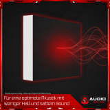 AUDIO SKiller 1 Schallabsorber Element Level UP Quadrat aus Basotect G+® mit Akustikfilz in Schwarz/Akustikverbesserung für Gamer, Streamer, Youtuber