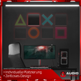 AUDIO SKiller 1 Schallabsorber Element Level UP Quadrat aus Basotect G+® mit Akustikfilz in Schwarz/Akustikverbesserung für Gamer, Streamer, Youtuber