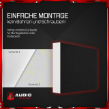 AUDIO SKiller 1 Schallabsorber Element Level UP Quadrat aus Basotect G+® mit Akustikfilz in Schwarz/Akustikverbesserung für Gamer, Streamer, Youtuber