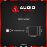 AUDIO SKiller 2 Schallabsorber Elemente Level UP Quadrate aus Basotect G+® mit Akustikfilz in Weiß/Akustikverbesserung für Gamer, Streamer, Youtuber