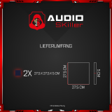 AUDIO SKiller 2 Sound Absorber Elements Level UP Square made of Basotect G+® with acoustic felt in night blue/acoustic improvement for gamers, streamers, Youtuber