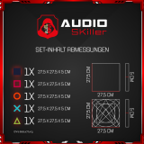 AUDIO SKiller 5 Sound Absorber Set #05 Level UP made of Basotect G+® with acoustic felt/acoustic improvement for gamers, streamers, youtubers.