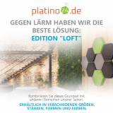 Edition &quote;LOFT&quote; Honeycomb - 9 Absorber aus Basotect ® - Farbe: Platinum + Anthracite + Lime