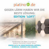 Edition &quote;LOFT&quote; Honeycomb - 9 absorbers made of Basotect ® - Colour: Platinum + Anthracite + Snow