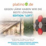Edition &quote;LOFT&quote; Honeycomb - 9 absorbers made of Basotect ® - Colour: Platinum + Anthracite + Red Pepper
