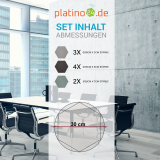 Edition &quote;LOFT&quote; Honeycomb - 9 Absorber aus Basotect ® - Farbe: Platinum + Anthracite + Denim