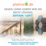 Edition &quote;LOFT&quote; Honeycomb - 9 absorbers made of Basotect ® - Colour: Platinum + Anthracite + Maritim