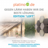 Edition &quote;LOFT&quote; Honeycomb - 9 absorbers made of Basotect ® - Colour: Platinum + Anthracite + Concrete
