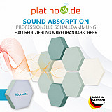 Edition &quote;LOFT&quote; Honeycomb - 9 absorbers made of Basotect ® - Colour: Snow + Aqua + Ocean