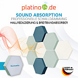 Edition &quote;LOFT&quote; Honeycomb - 9 absorbers made of Basotect ® - Colour: Snow + Aqua + Maritim