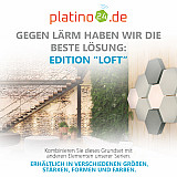 Edition &quote;LOFT&quote; Honeycomb - 9 absorbers made of Basotect ® - Colour: Snow + Aqua + Denim
