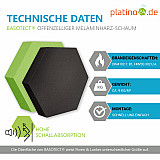 Edition &quote;LOFT&quote; Honeycomb - 6 absorbers made of Basotect ® - Colour: Platinum + Anthracite + Lime