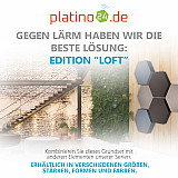 Edition &quote;LOFT&quote; Honeycomb - 6 absorbers made of Basotect ® - Colour: Platinum + Anthracite + Scandic