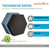 Edition &quote;LOFT&quote; Honeycomb - 6 absorbers made of Basotect ® - Colour: Platinum + Anthracite + Scandic