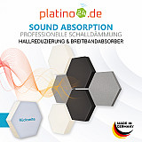 Edition &quote;LOFT&quote; Honeycomb - 6 absorbers made of Basotect ® - Colour: Platinum + Anthracite + snow