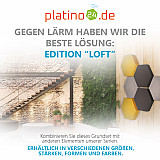 Edition &quote;LOFT&quote; Honeycomb - 6 absorbers made of Basotect ® - Colour: Platinum + Anthracite + Bibo
