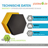 Edition &quote;LOFT&quote; Honeycomb - 6 absorbers made of Basotect ® - Colour: Platinum + Anthracite + Bibo