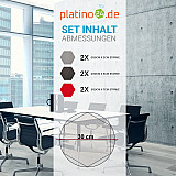Edition &quote;LOFT&quote; Honeycomb - 6 absorbers made of Basotect ® - Colour: Platinum + Anthracite + Red Pepper