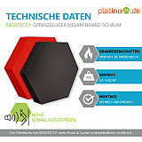Edition &quote;LOFT&quote; Honeycomb - 6 absorbers made of Basotect ® - Colour: Platinum + Anthracite + Red Pepper