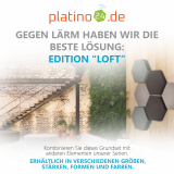 Edition &quote;LOFT&quote; Honeycomb - 6 Absorber aus Basotect ® - Farbe: Platinum + Anthracite + Denim