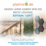 Edition &quote;LOFT&quote; Honeycomb - 6 Absorber aus Basotect ® - Farbe: Platinum + Anthracite + Maritim