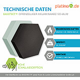 Edition &quote;LOFT&quote; Honeycomb - 6 absorbers made of Basotect ® - Colour: Platinum + Anthracite + Aqua