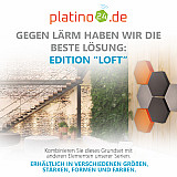 Edition &quote;LOFT&quote; Honeycomb - 6 absorbers made of Basotect ® - Colour: Platinum + Anthracite + Juice