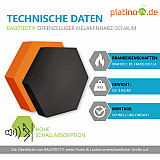 Edition &quote;LOFT&quote; Honeycomb - 6 absorbers made of Basotect ® - Colour: Platinum + Anthracite + Juice