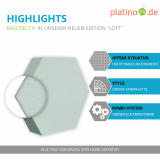 Edition &quote;LOFT&quote; Honeycomb - 9 absorbers made of Basotect ® - Colour: Aqua + Scandic + Snow