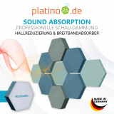 Edition &quote;LOFT&quote; Honeycomb - 9 Absorber aus Basotect ® - Farbe: Ocean + Maritim + Denim