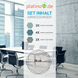 Edition &quote;LOFT&quote; Honeycomb - 9 Absorber aus Basotect ® - Farbe: Ocean + Maritim + Denim