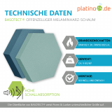 Edition &quote;LOFT&quote; Honeycomb - 9 Absorber aus Basotect ® - Farbe: Ocean + Maritim + Denim