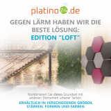 Edition &quote;LOFT&quote; Honeycomb - 8 Absorber aus Basotect ® - Farbe: Platinum + Anthracite + Crimson