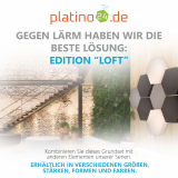Edition &quote;LOFT&quote; Honeycomb - 8 Absorber aus Basotect ® - Farbe: Platinum + Anthracite + Snow