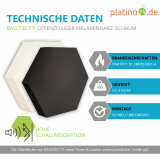 Edition &quote;LOFT&quote; Honeycomb - 8 Absorber aus Basotect ® - Farbe: Platinum + Anthracite + Snow