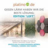 Edition &quote;LOFT&quote; Honeycomb - 8 absorbers made of Basotect ® - Colour: Platinum + Anthracite + Magenta