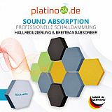 Edition &quote;LOFT&quote; Honeycomb - 9 Absorber aus Basotect ® - Farbe: Bibo + Scandic + Anthracite + Lime