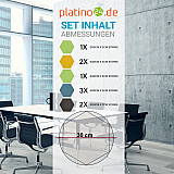 Edition &quote;LOFT&quote; Honeycomb - 9 Absorber aus Basotect ® - Farbe: Bibo + Scandic + Anthracite + Lime