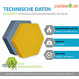 Edition &quote;LOFT&quote; Honeycomb - 9 Absorber aus Basotect ® - Farbe: Bibo + Scandic + Anthracite + Lime