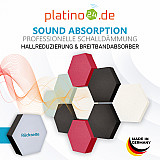 Edition &quote;LOFT&quote; Honeycomb - 9 absorbers made of Basotect ® - Colour: Snow + Anthracite + Magenta + Aqua