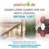 Edition &quote;LOFT&quote; Honeycomb - 9 absorbers made of Basotect ® - Colour: Snow + Anthracite + Magenta + Aqua