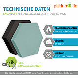 Edition &quote;LOFT&quote; Honeycomb - 9 absorbers made of Basotect ® - Colour: Snow + Anthracite + Magenta + Aqua