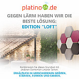 Edition &quote;LOFT&quote; Honeycomb - 9 absorbers made of Basotect ® - Colour: Aqua + Anthracite + Crimson + Platinum