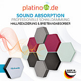Edition &quote;LOFT&quote; Honeycomb - 9 absorbers made of Basotect ® - Colour: Aqua + Anthracite + Crimson + Platinum