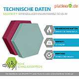 Edition &quote;LOFT&quote; Honeycomb - 9 absorbers made of Basotect ® - Colour: Aqua + Anthracite + Crimson + Platinum